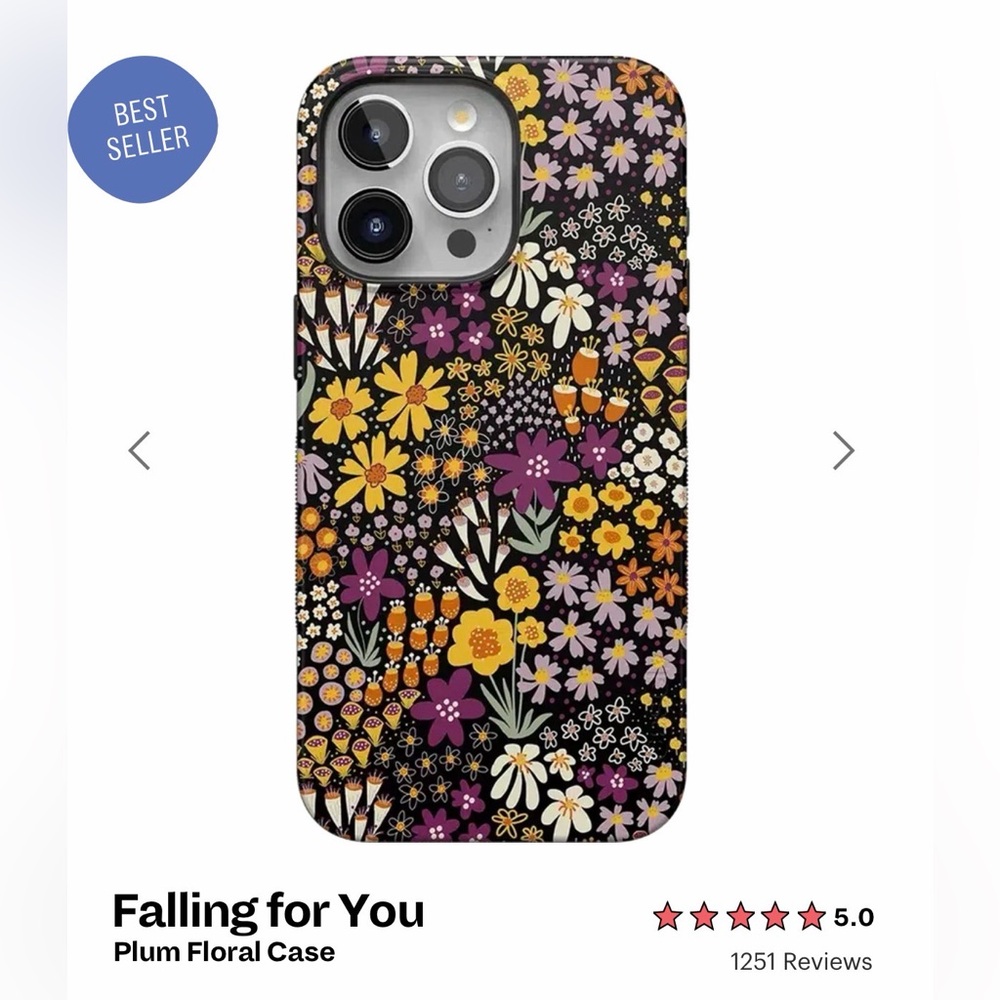 Casely iPhone 15 pro - Falling for You
Plum Floral Case
